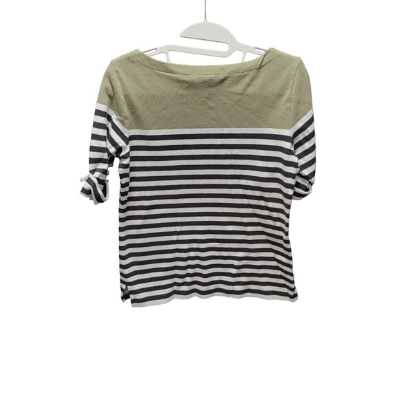 Karen Scott Womens Top Multi-Color Size Small Cotton Blend Striped Pullover - Picture 2 of 12